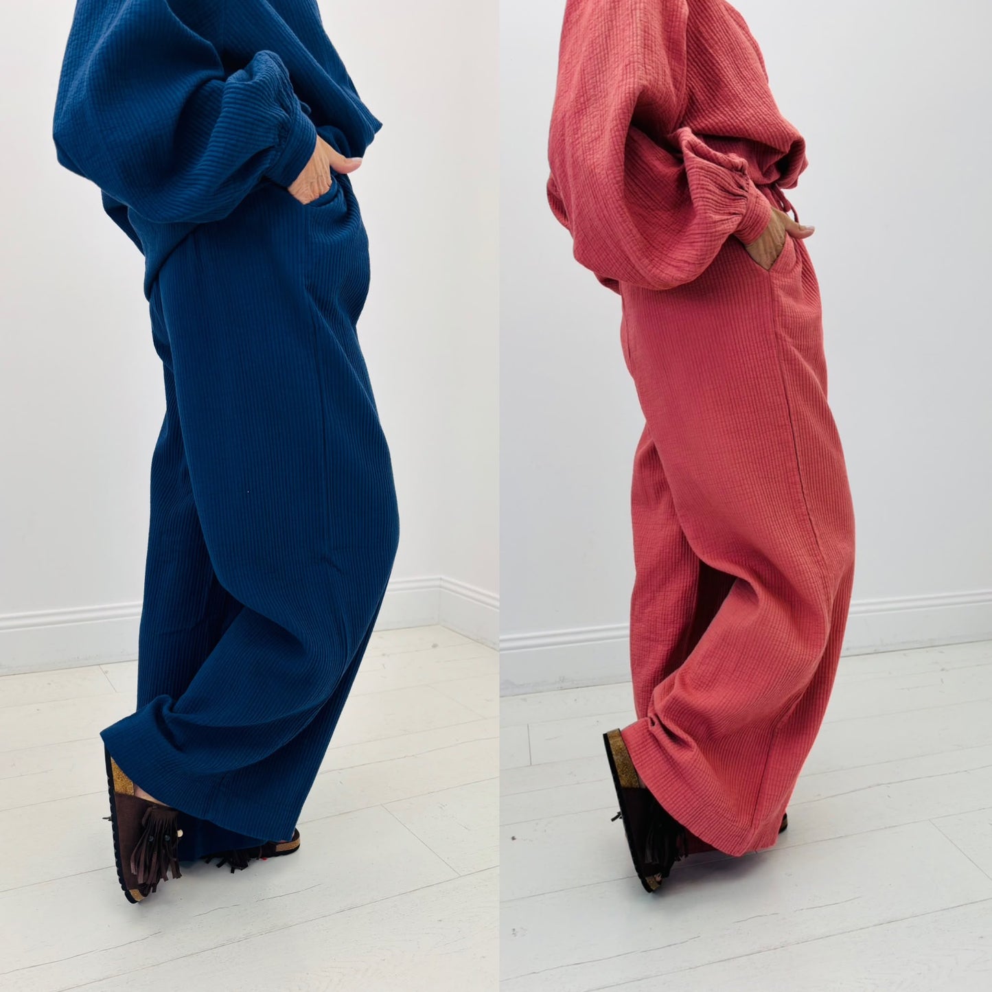Éclat d'Indigo — ensemble fluide bleu marine
